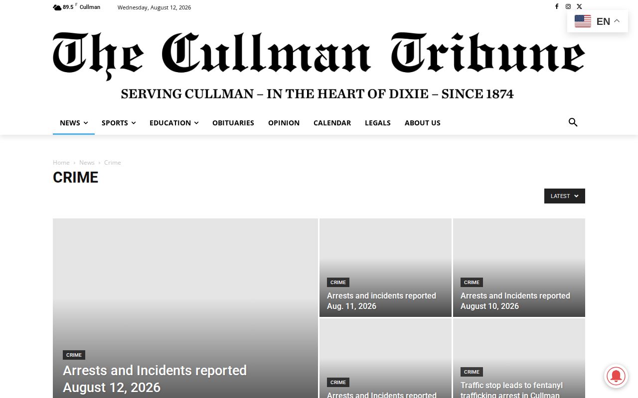 Cullman County arrest news and mugshot reporting at the Cullman Tribune