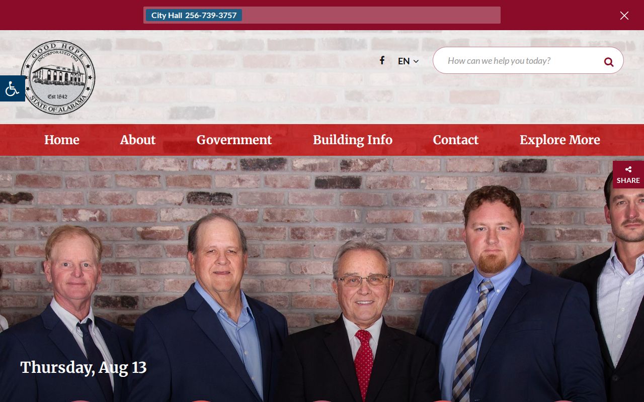 Good Hope official city page for municipal records and county-routed arrest information